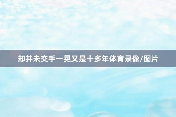 却并未交手一晃又是十多年体育录像/图片