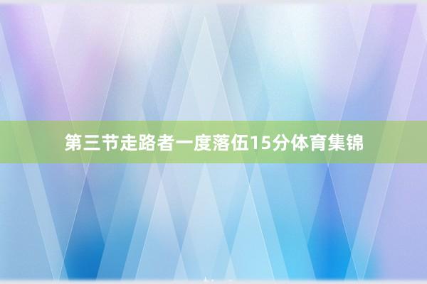 第三节走路者一度落伍15分体育集锦