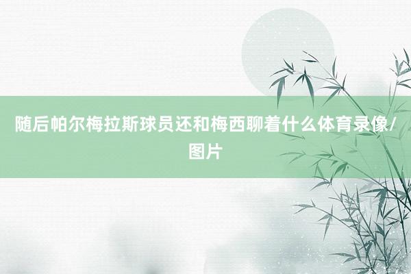 随后帕尔梅拉斯球员还和梅西聊着什么体育录像/图片
