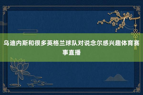 乌迪内斯和很多英格兰球队对说念尔感兴趣体育赛事直播