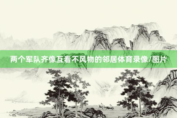 两个军队齐像互看不风物的邻居体育录像/图片