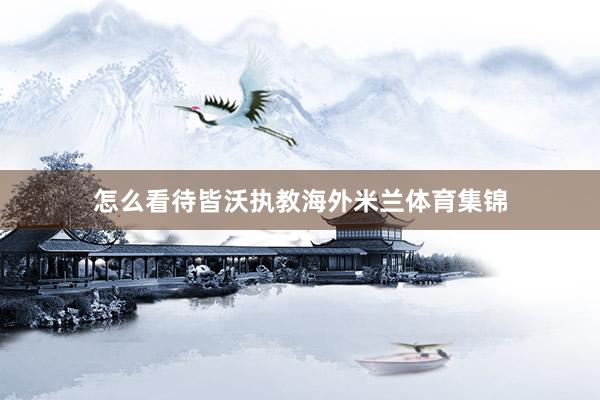怎么看待皆沃执教海外米兰体育集锦