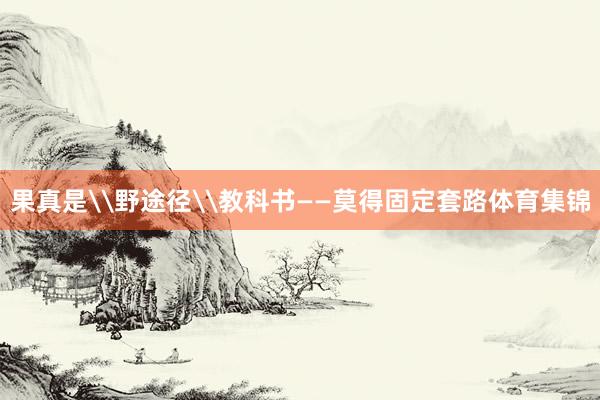 果真是\野途径\教科书——莫得固定套路体育集锦