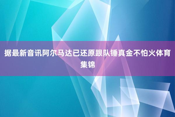 据最新音讯阿尔马达已还原跟队锤真金不怕火体育集锦